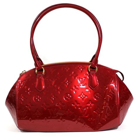 louis vuitton red leather bag|louis vuitton patent leather bag.